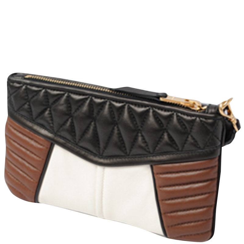 

Miu Miu Tri Color Nappa Leather Clutch, Multicolor