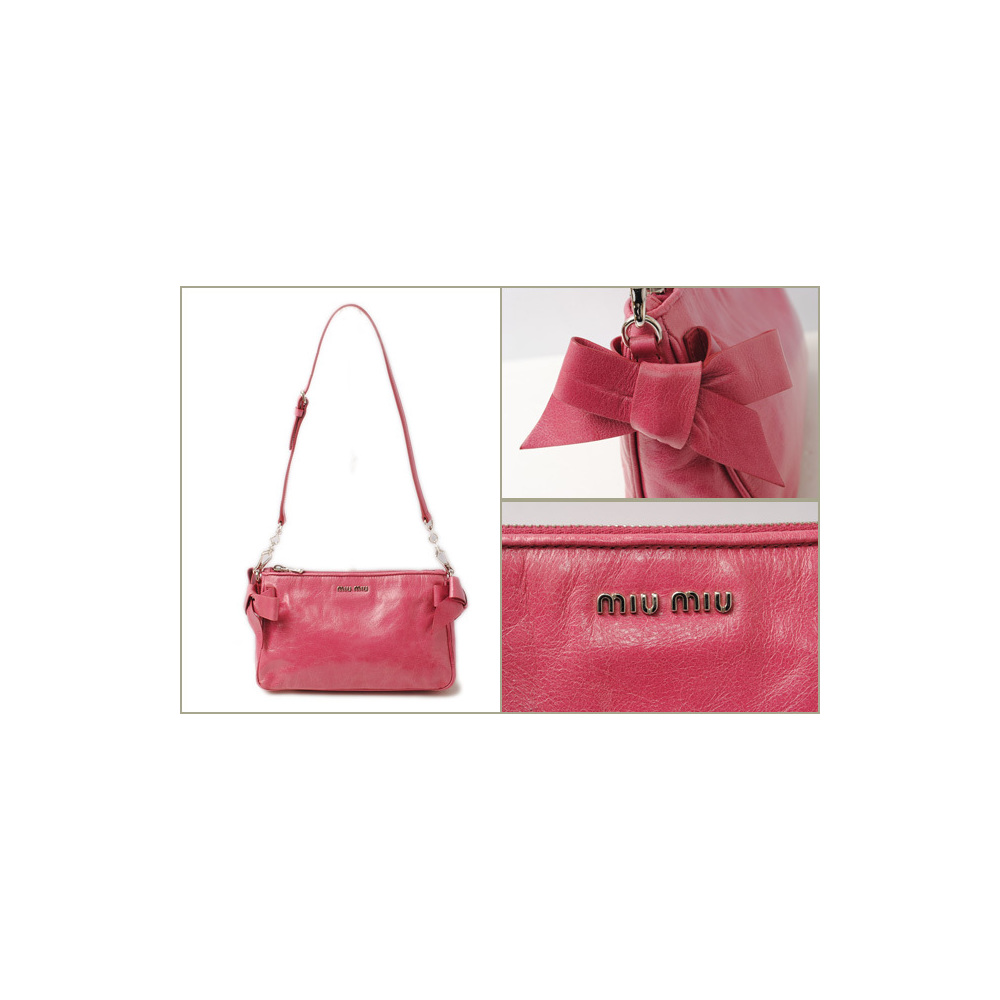 Vitello leather crossbody bag Miu Miu Red in Leather - 25340296