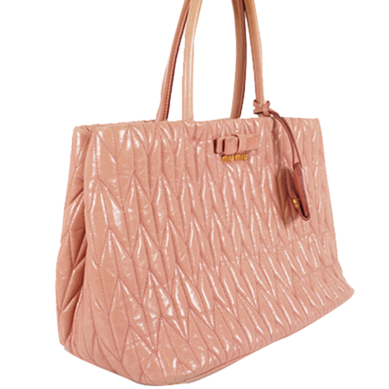 

Miu Miu Pink Leather Top Handle Bag
