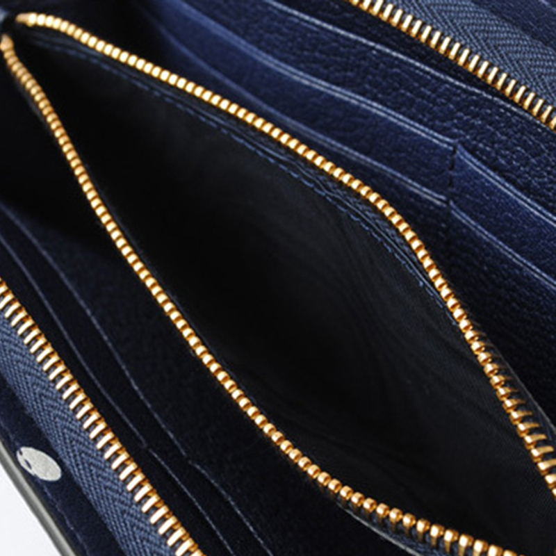 

Miu Miu Navy Blue/White Leather Dot Long Wallet