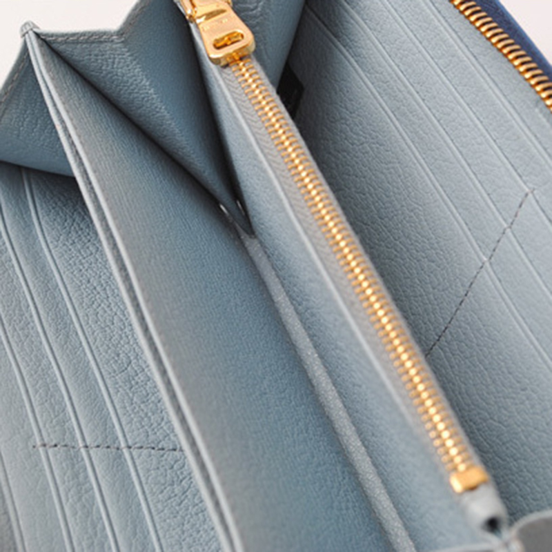 

Miu Miu Blue Leather Madras Long Wallet