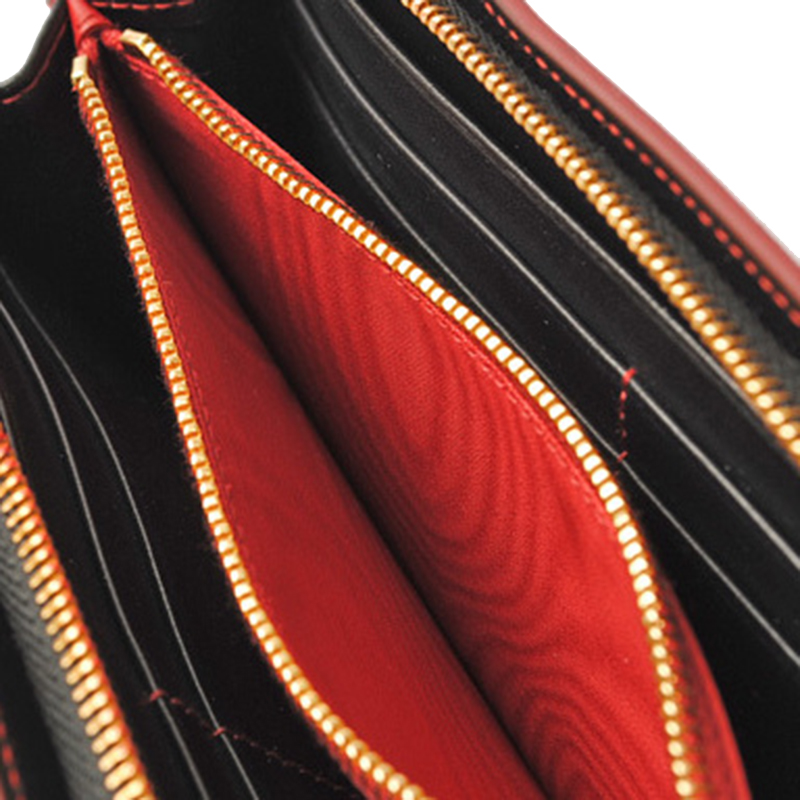 

Miu Miu Red/Black Leather Long Wallet
