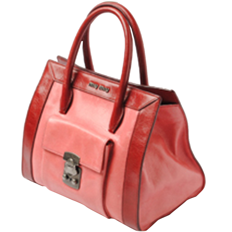 

Miu Miu Rosa Rubino Leather Shoulder Bag, Red