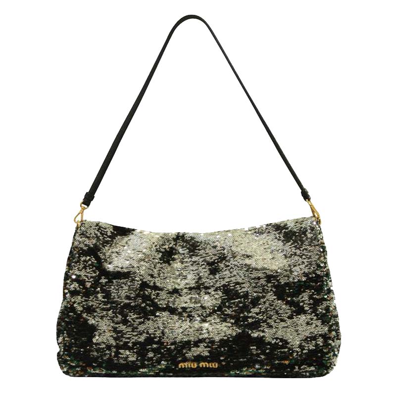 

Miu Miu Black Sequins Clutch Bag