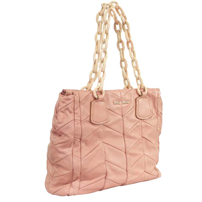 

Miu Miu Pink Leather Tote