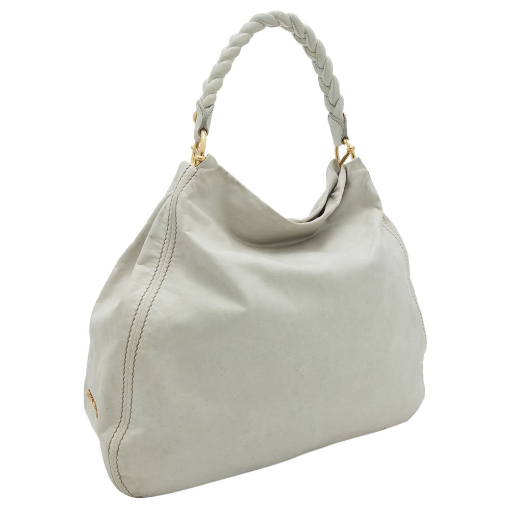 

Miu Miu Brown Leather Satchel, Beige