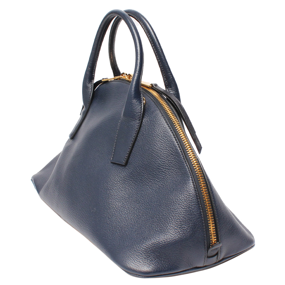 

Miu Miu Navy Leather Boston Bag, Navy blue