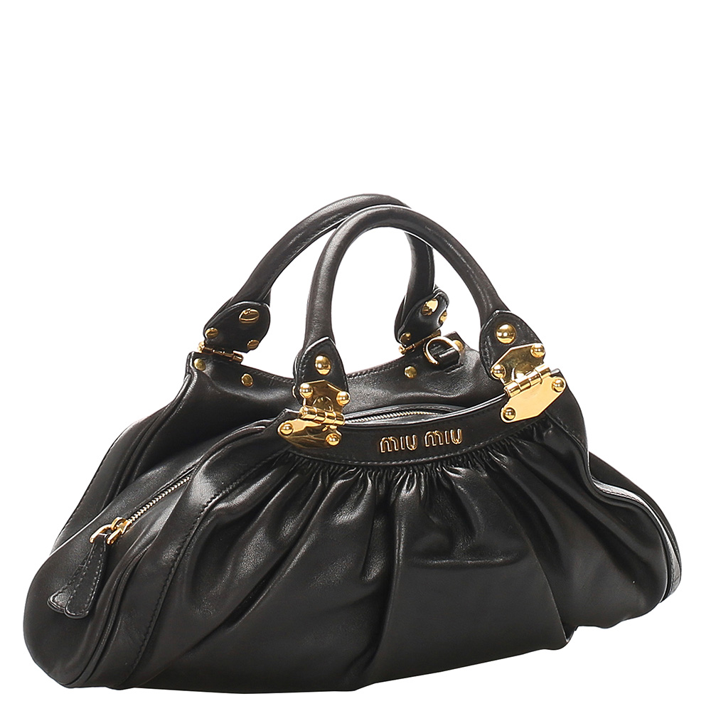 

Miu Miu Black Leather Satchel