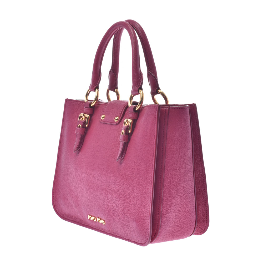 

Miu Miu Pink Leather Madras Satchel bag