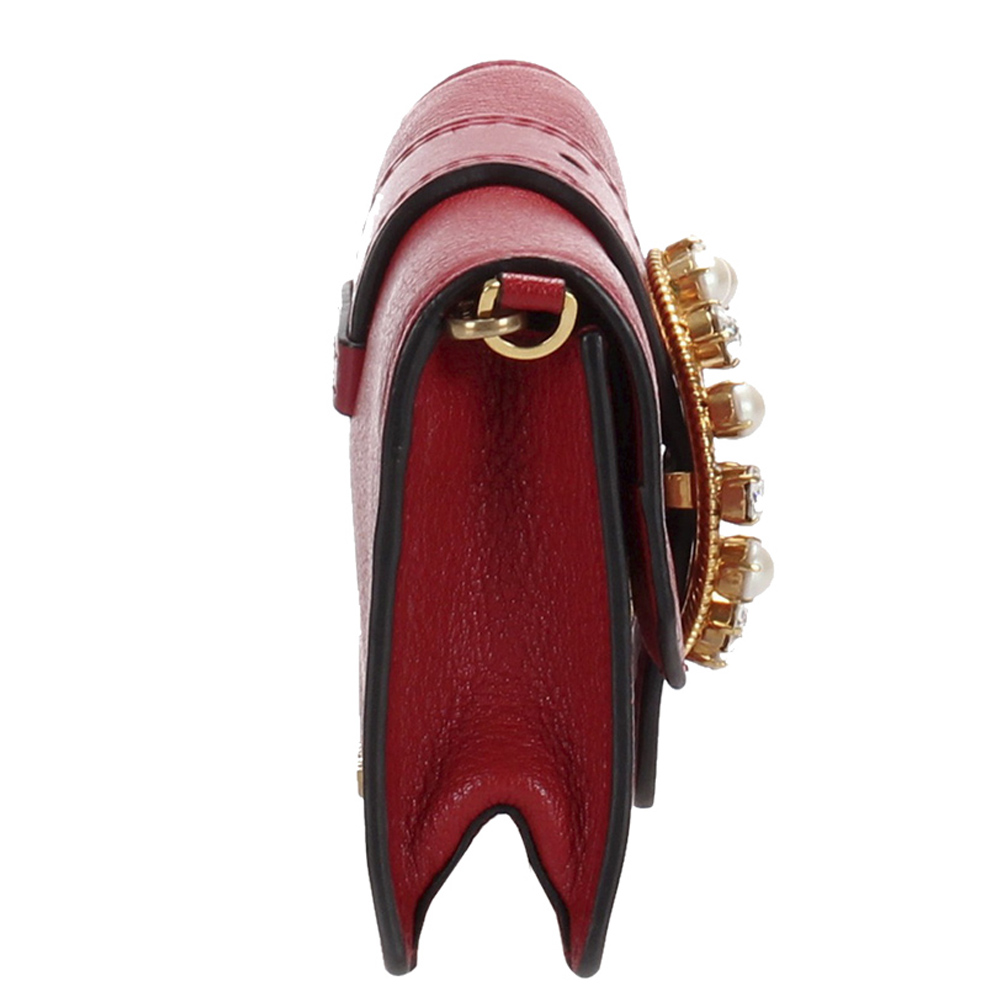 

Miu Miu Red Leather Dahlia Crossbody Bag