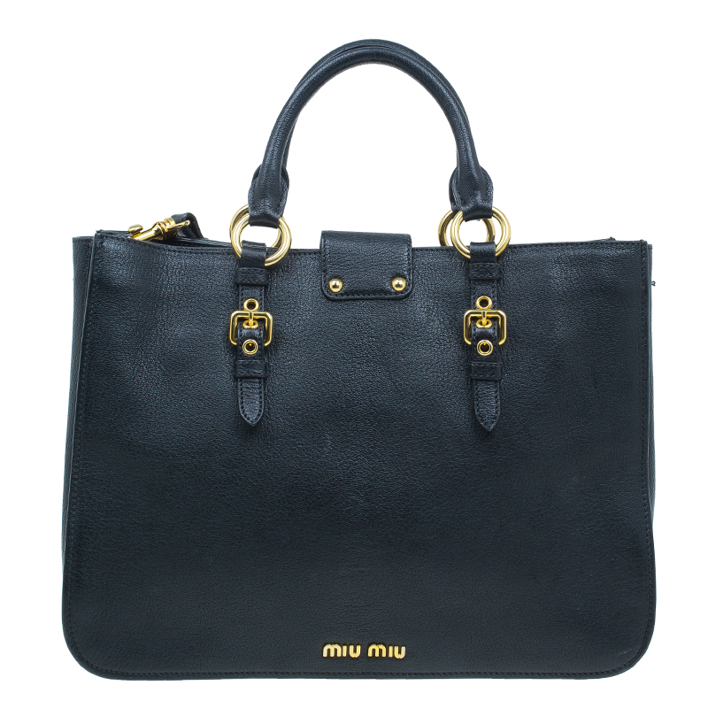 miu miu madras shopping tote