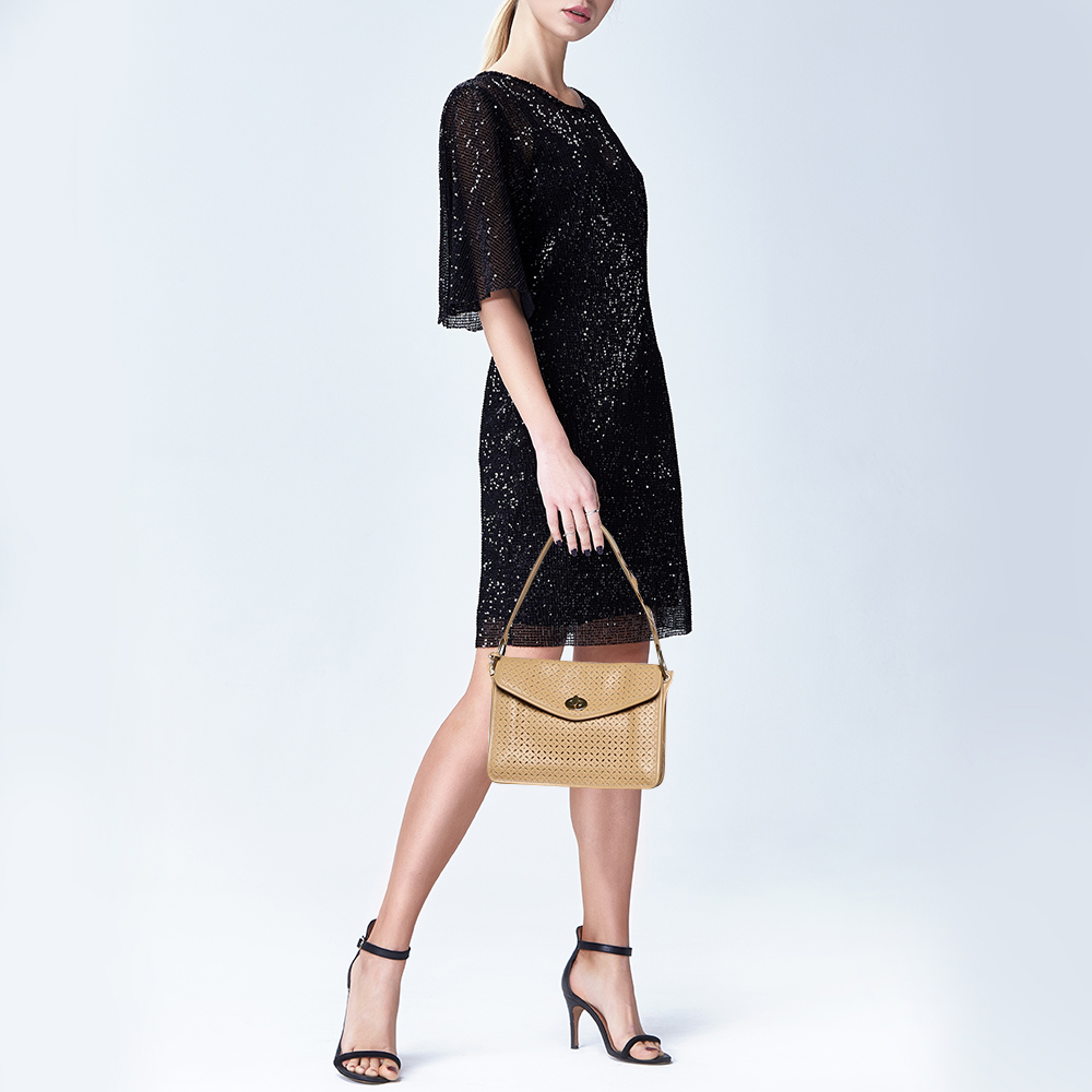 

Miu Miu Beige Leather Flap Shoulder Bag