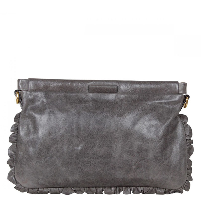 

Miu Miu Grey Leather Shoulder Bag