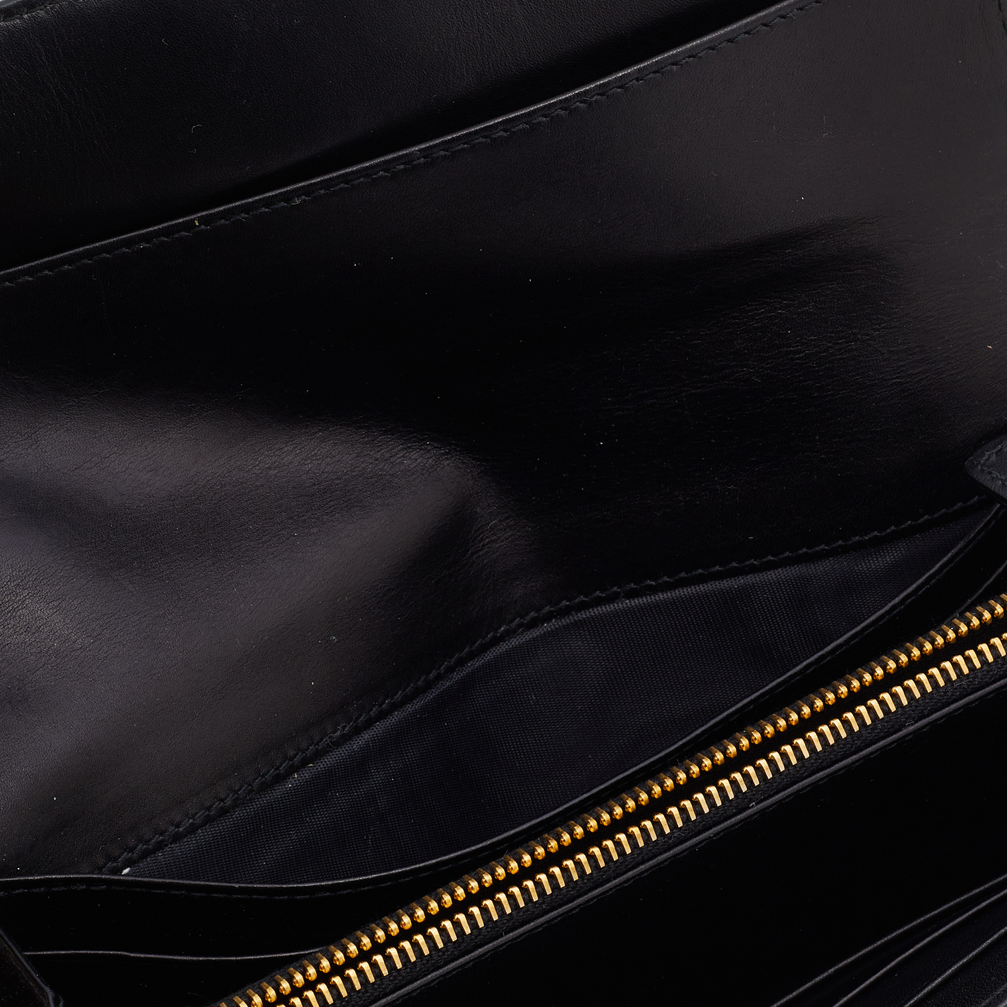 

Miu Miu Black Matte Leather Continental Wallet