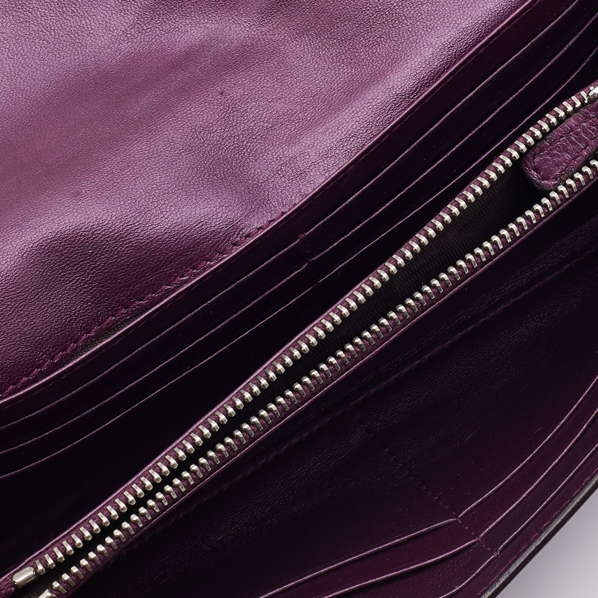 

Miu Miu Purple Patent Leather Continental Wallet