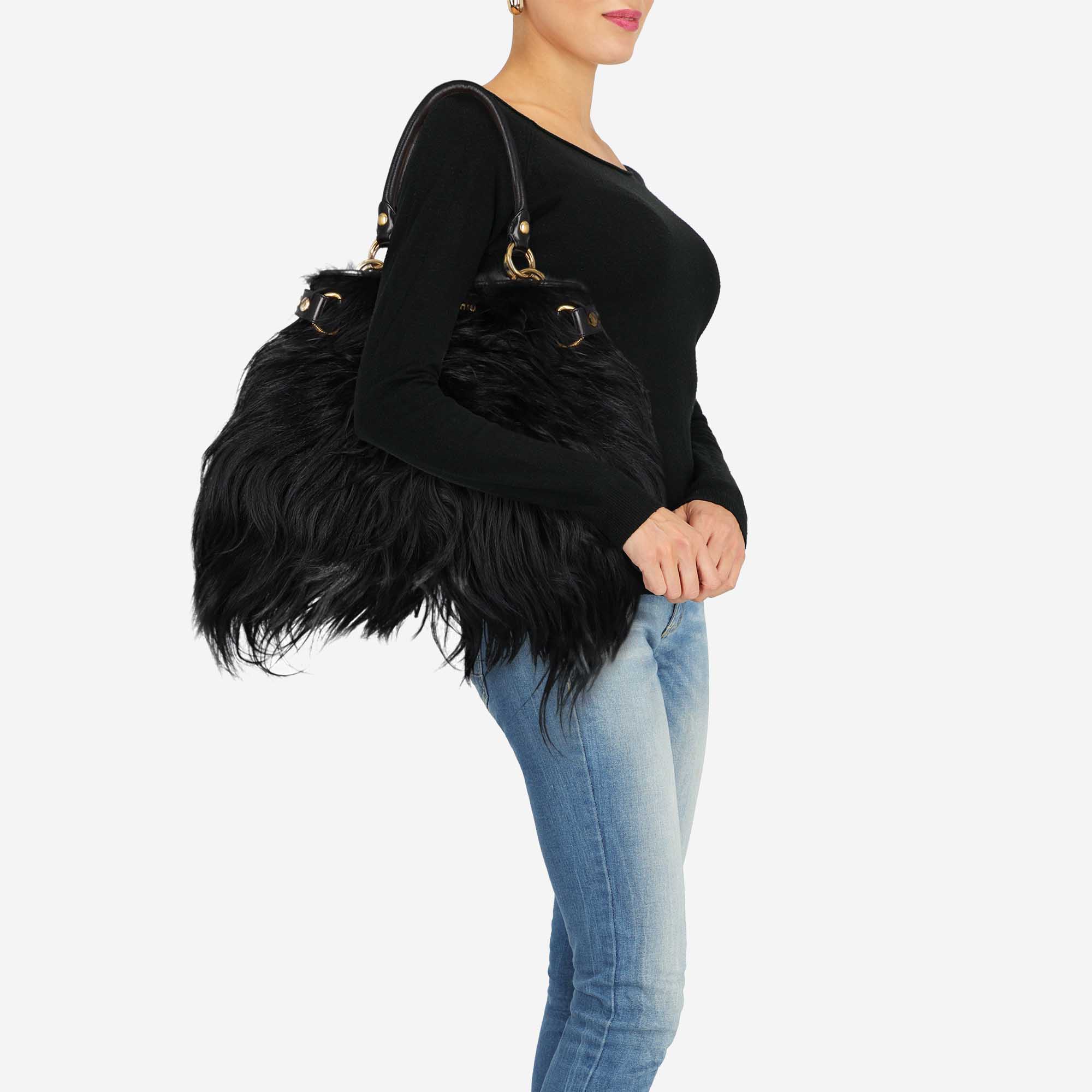 

Miu Miu Women's Leather Handbag - Black