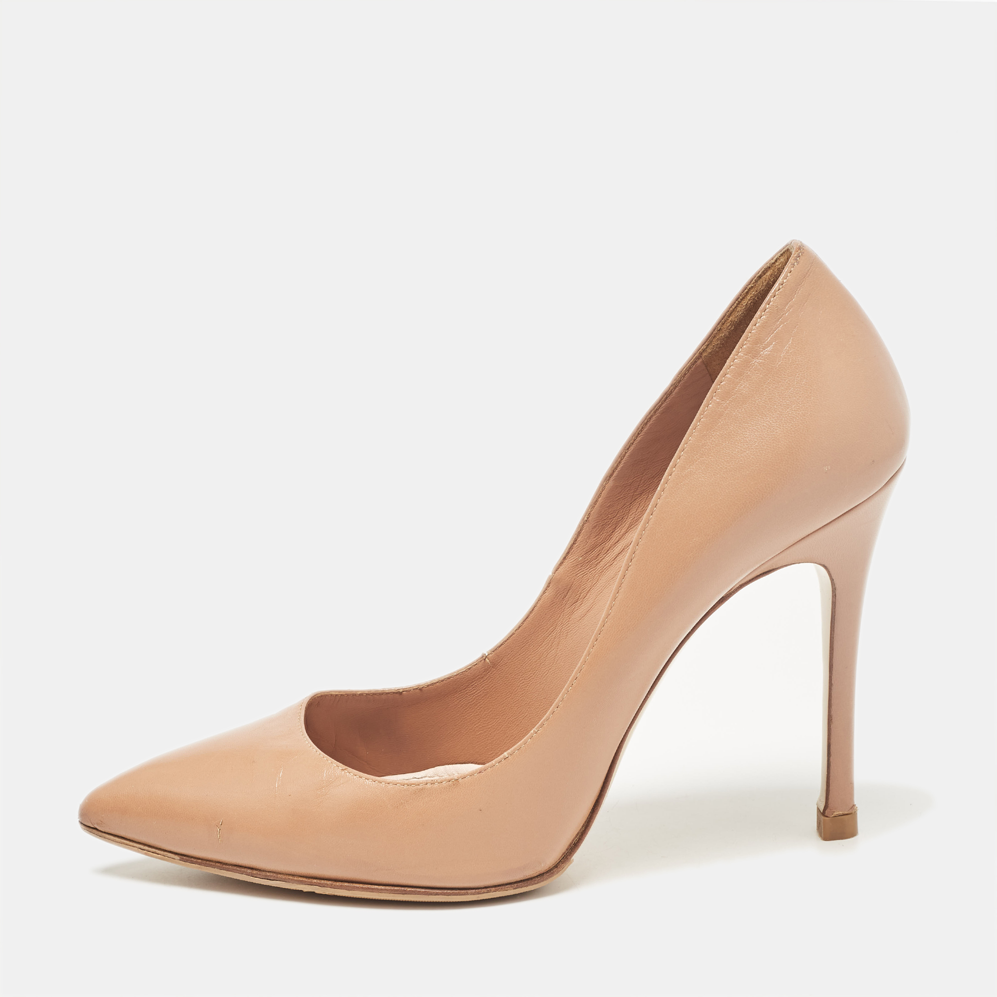 

Miu Miu Brown Leather Pointed Toe Pumps Size