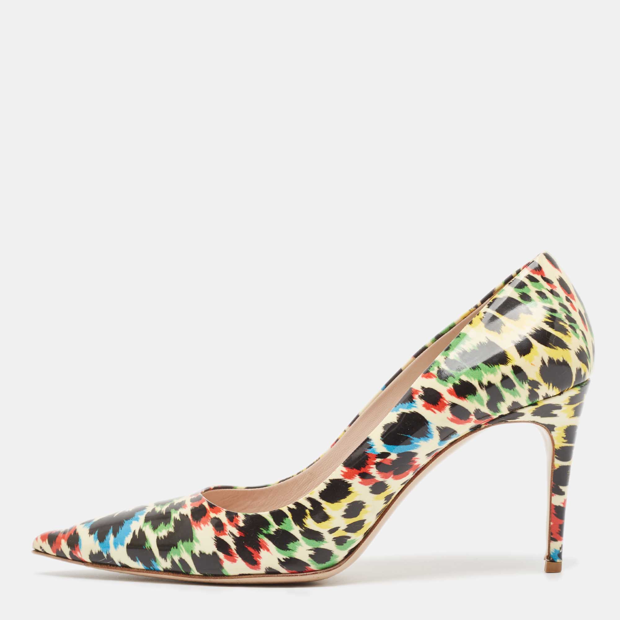 

Miu Miu Multicolor Patent Leather Pointed Toe Pumps Size