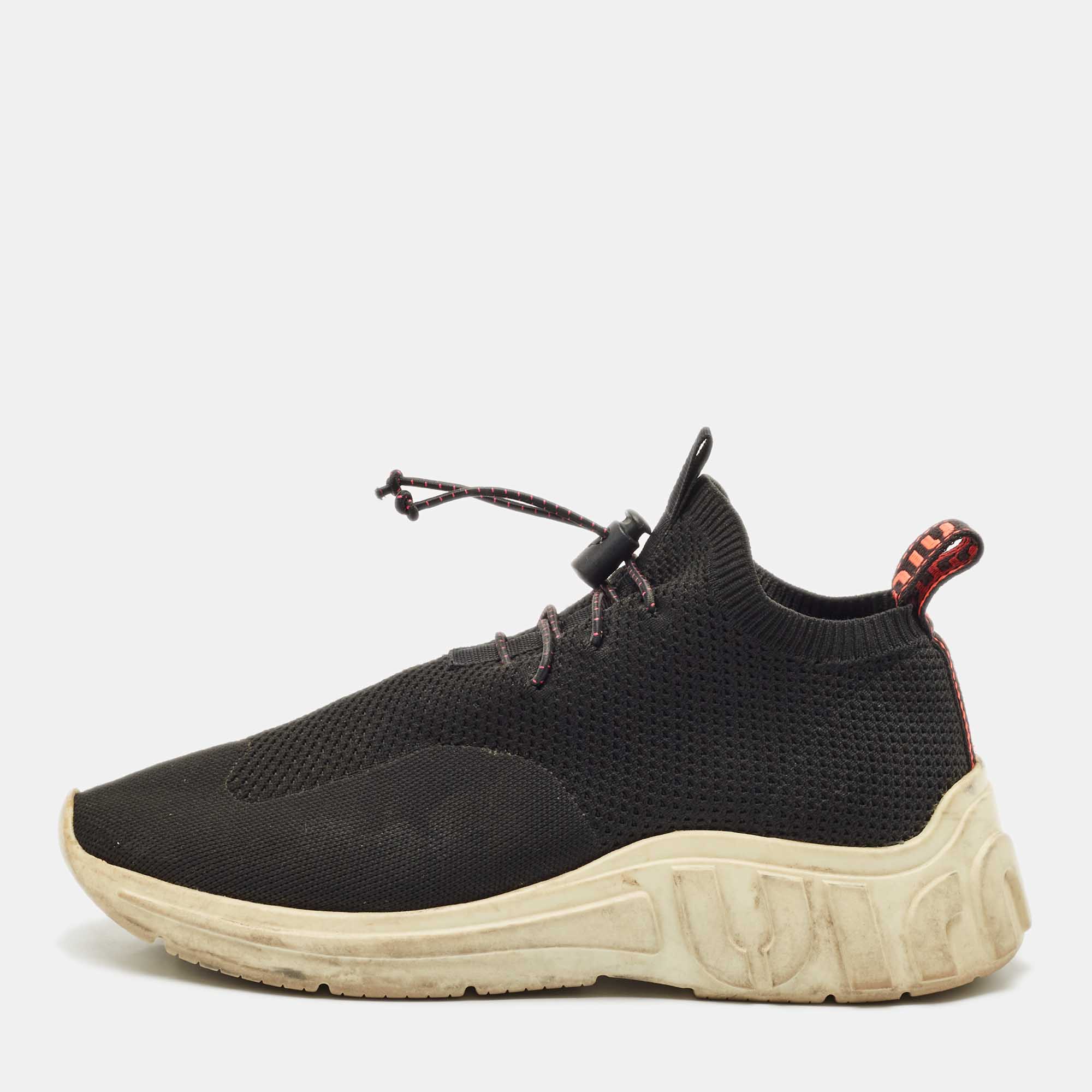 

Miu Miu Black Knit Fabric Low Top Sneakers Size
