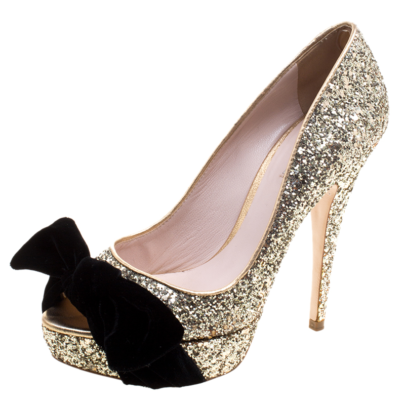 miu miu shoes glitter