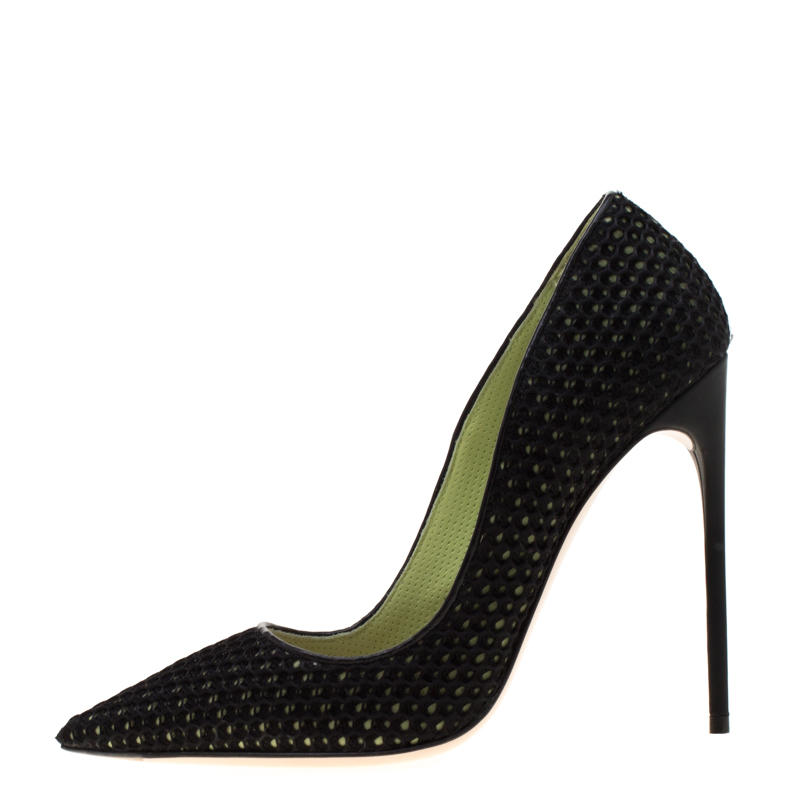 

Miu Miu Black Mesh Pointed Toe Pumps Size