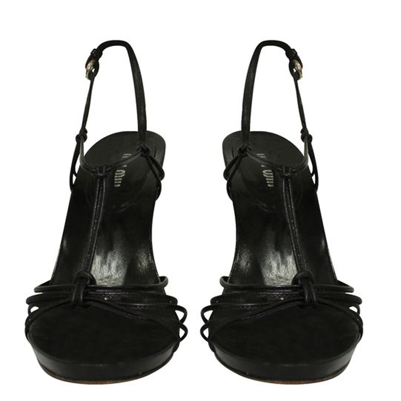 

Miu Miu Black Lace Sandals Size