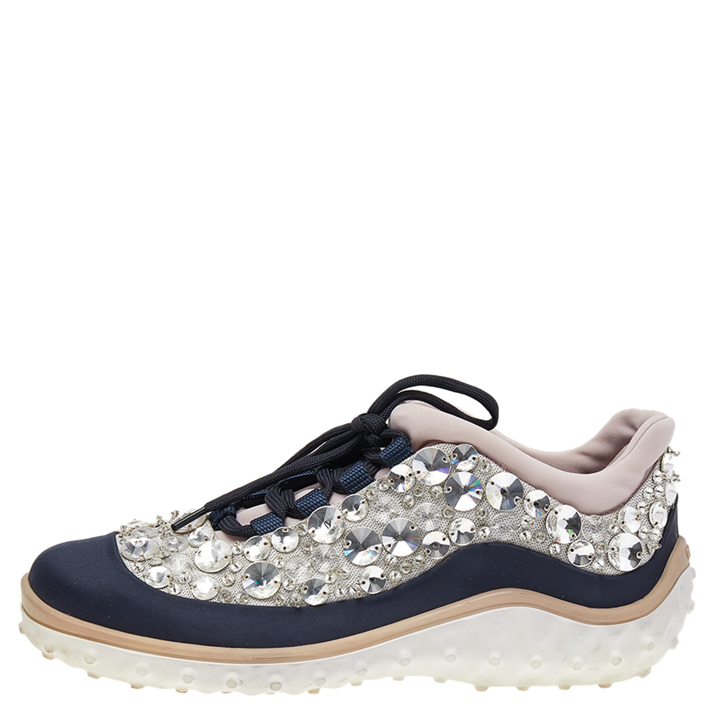 

Miu Miu Multicolor Satin Astro Sneakers Size