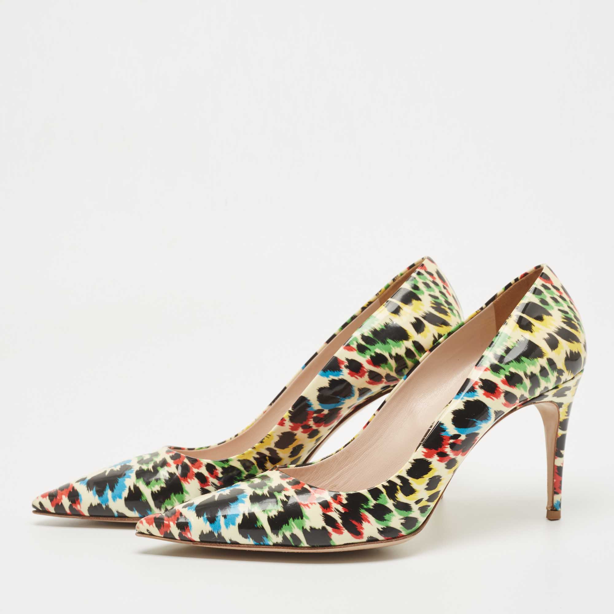 

Miu Miu Multicolor Patent Leather Pointed Toe Pumps Size