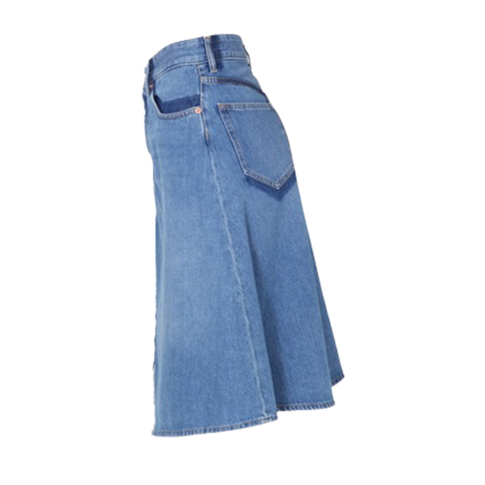 

MM6 Maison Margiela Blue Flared Denim Skirt Size IT 42