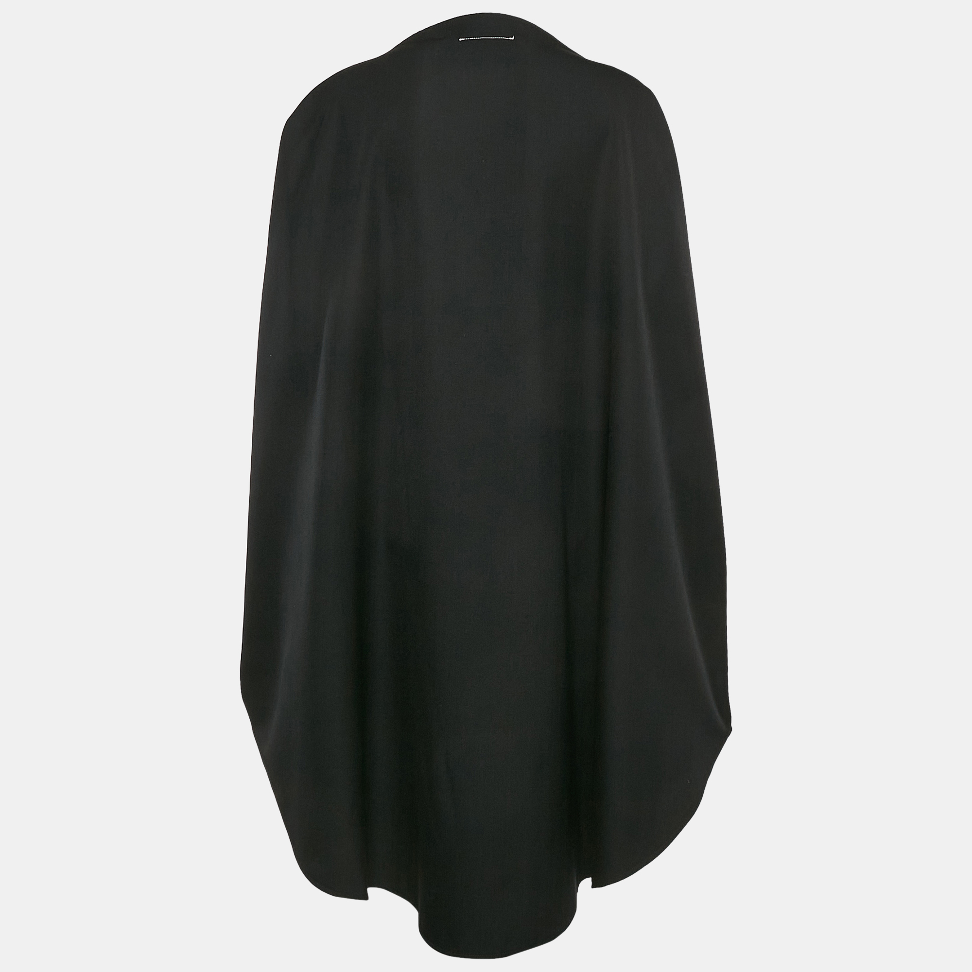 

MM6 Maison Margiela Black Wool Blend Gabardine Midi Dress