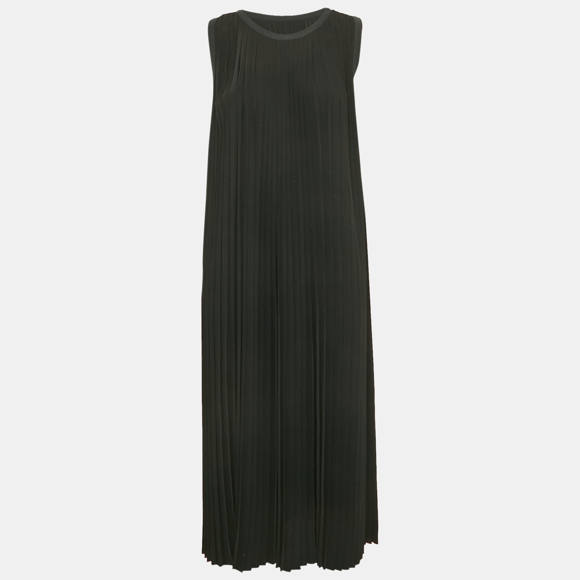 

MM6 Maison Martin Margiela Black Plisse Midi Dress M