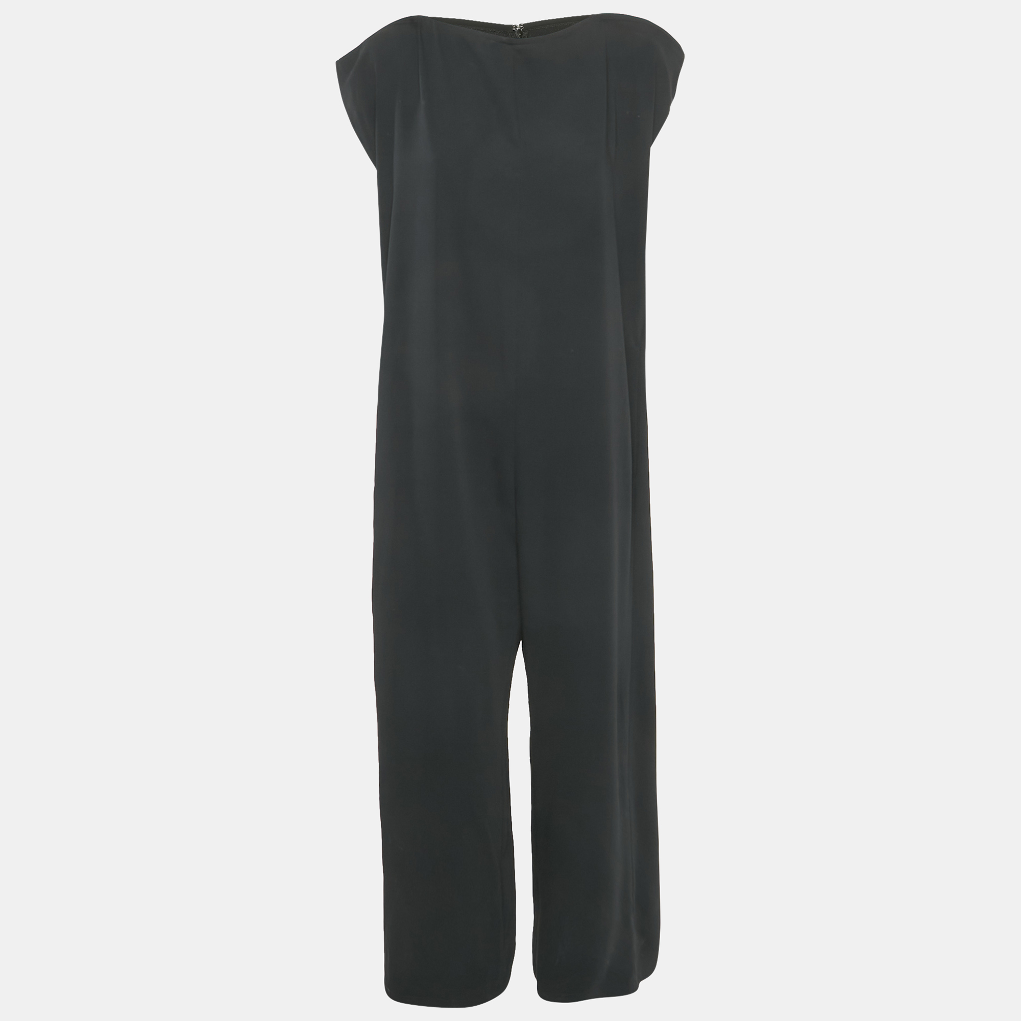 

MM6 Maison Margiela Black Chiffon Wired Neck Detail Jumpsuit M