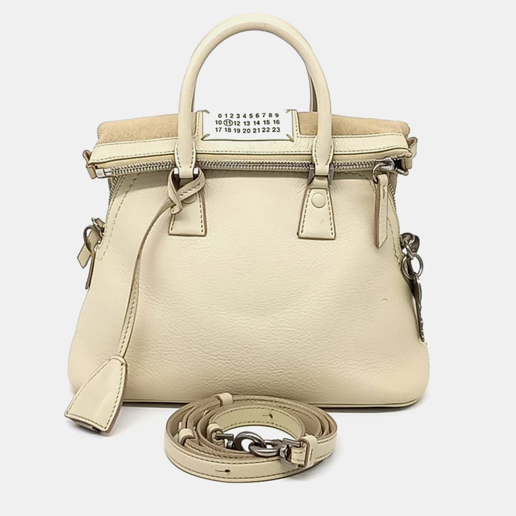 

MM6 Maison Margiela Beige Leather 5AC bag