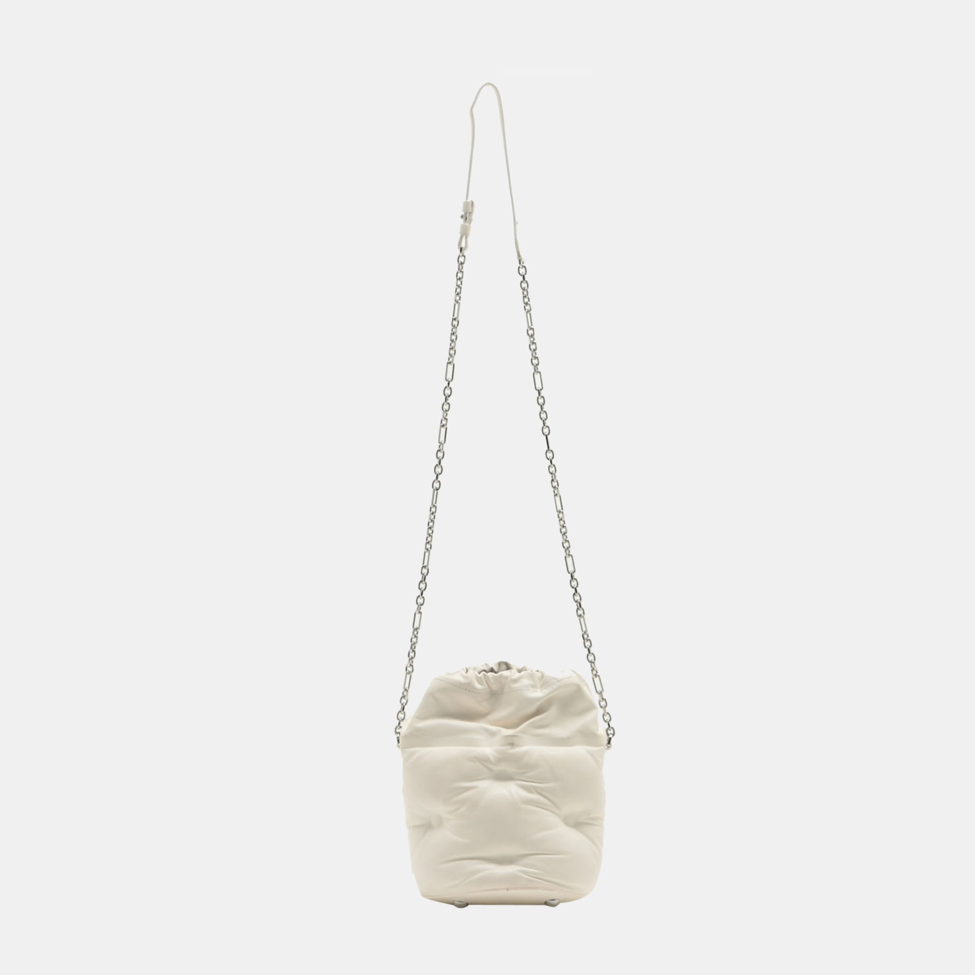

Maison Margiela Gram slam Leather Chain shoulder bag White