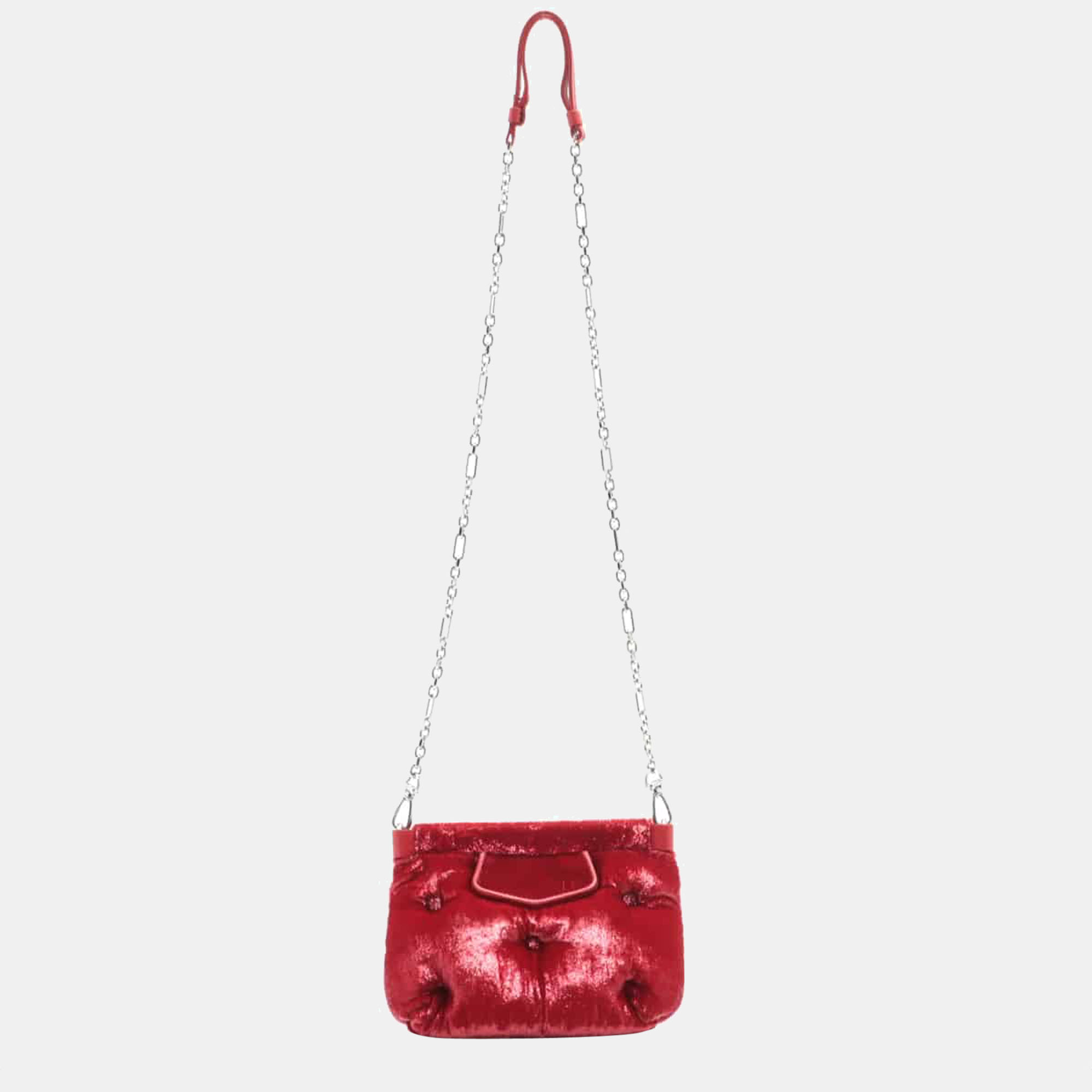 

Maison Margiela Gram slam Velour Chain shoulder bag Red