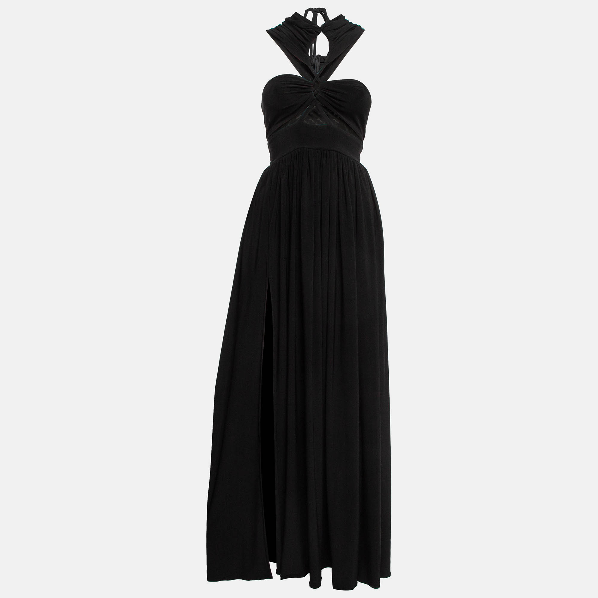 

Mojo Black Jersey Cut-Out Maxi Dress S