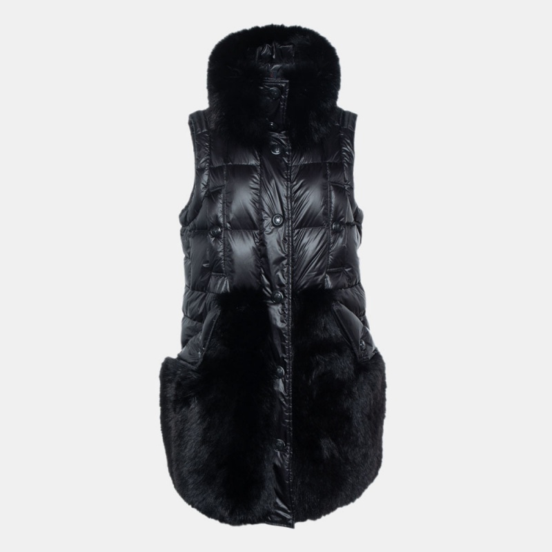 

Moncler Grenoble Black Quilted Fur Detail Varna Down Coat