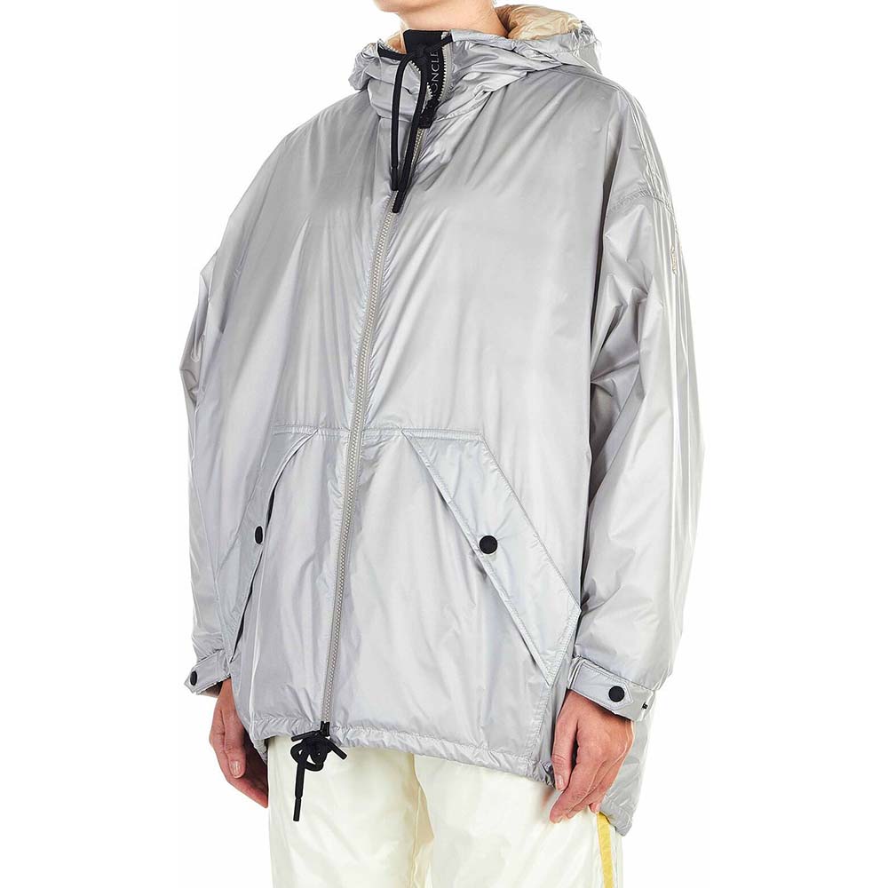 

Moncler Silver/Grey Oversize Jacket Size FR 0