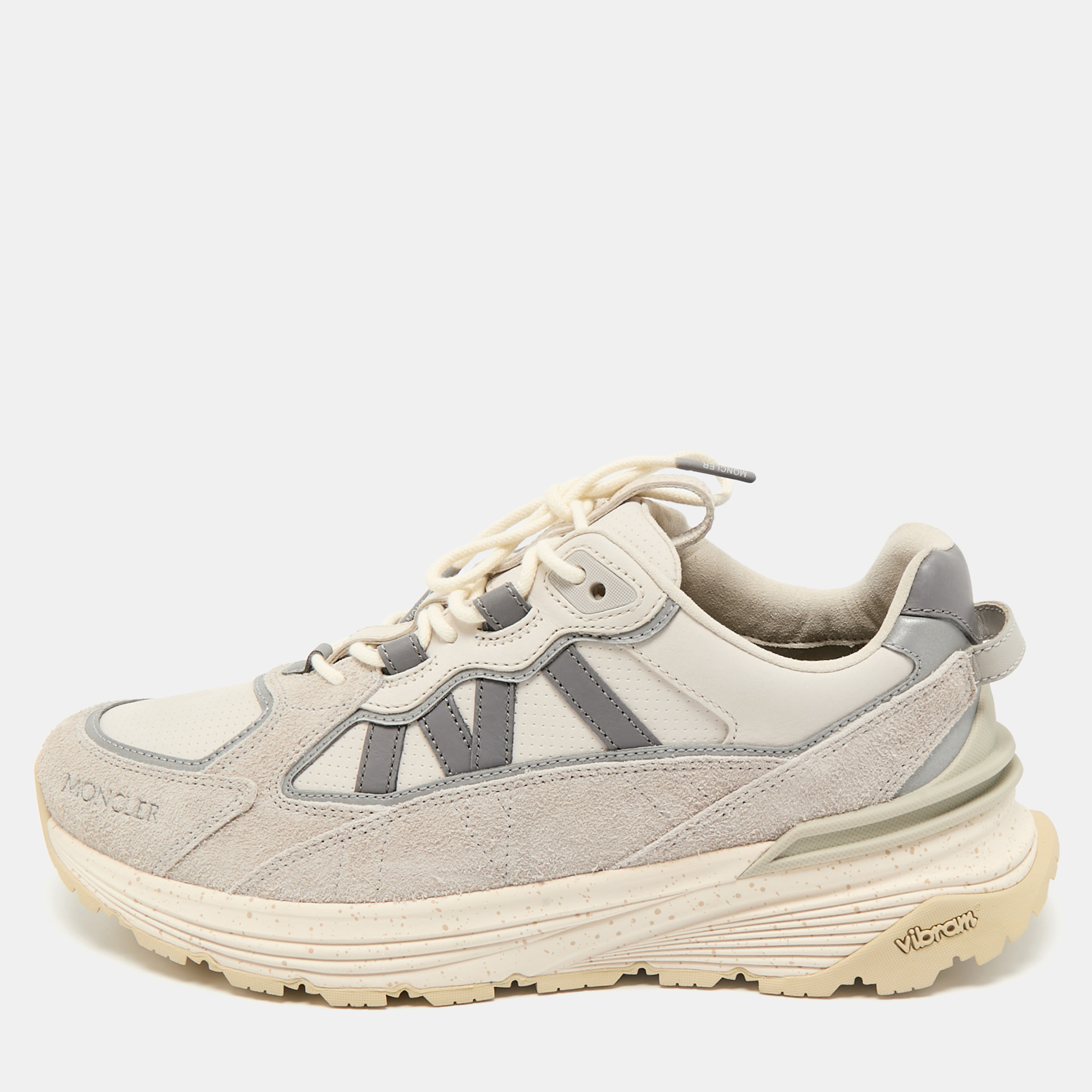

Moncler Grey Leather and Suede Lite Runner Sneakers Size