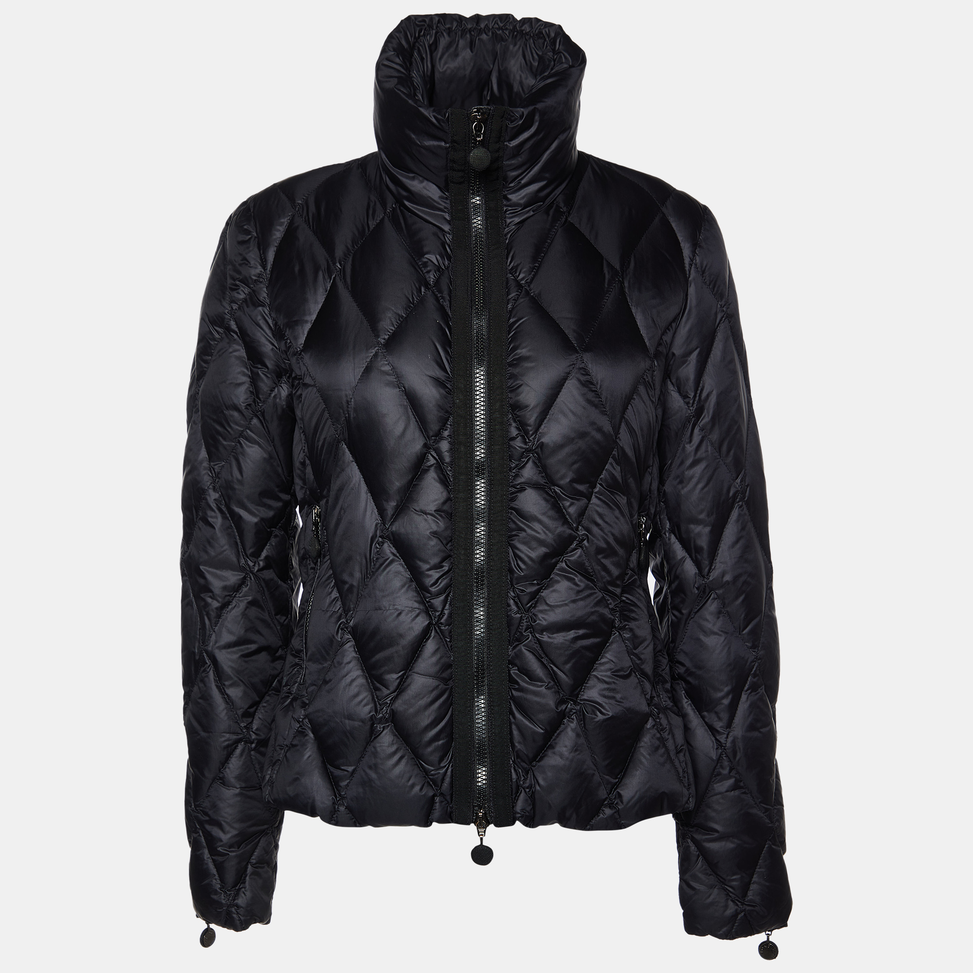 

Moncler Black Synthetic Zip-Up Quilted Down Jacket L