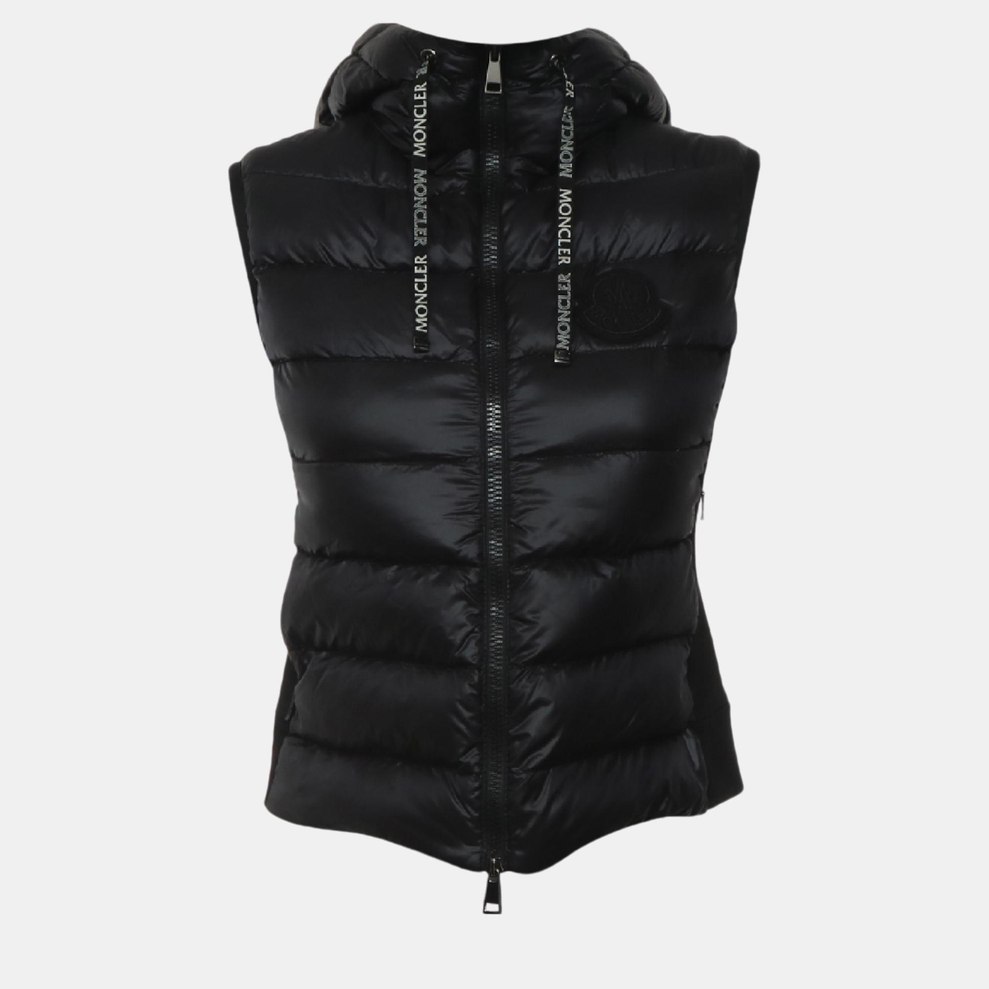 

Moncler Black Hooded Puffer Vest