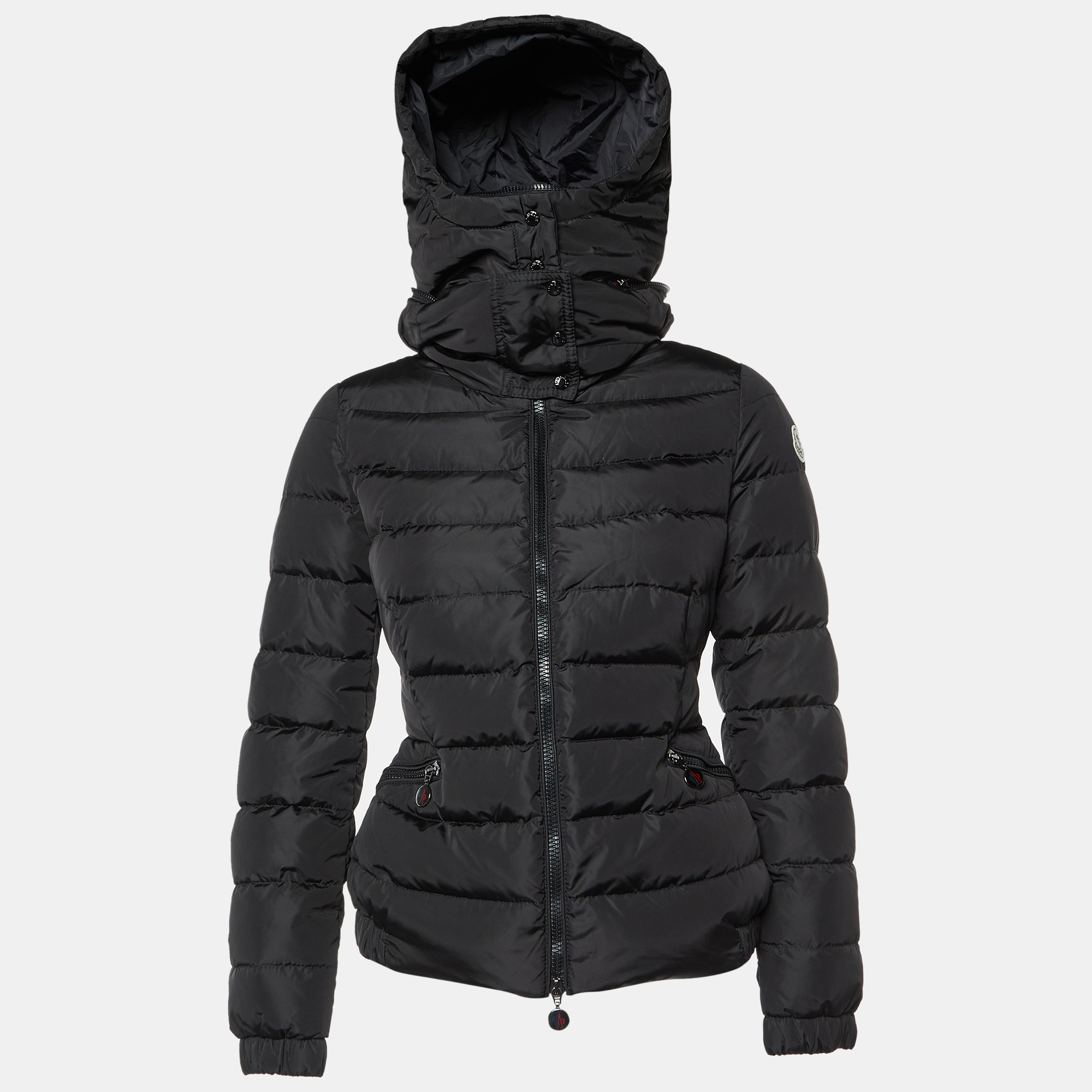 

Moncler Black Nylon Detachable Hood Sanglier Giubbotto Down Jacket XS