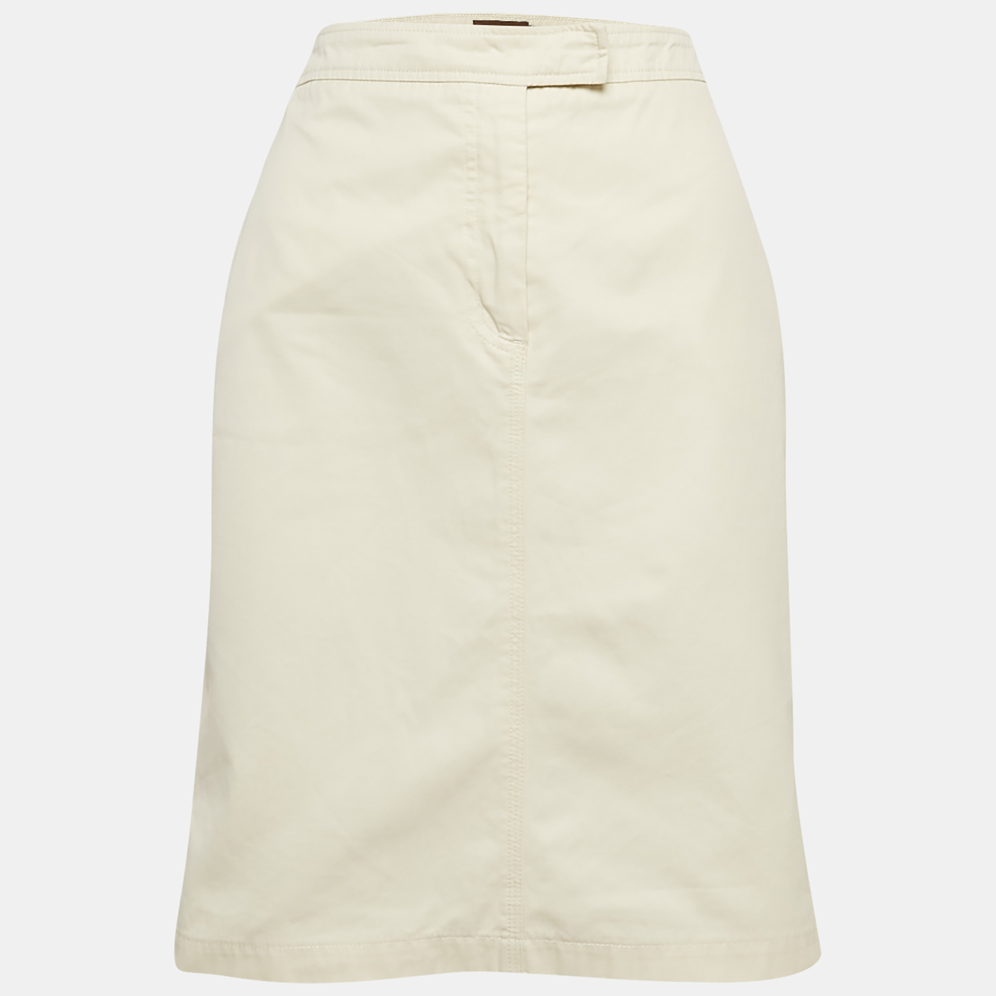 

Moncler White Cotton Pencil Skirt L