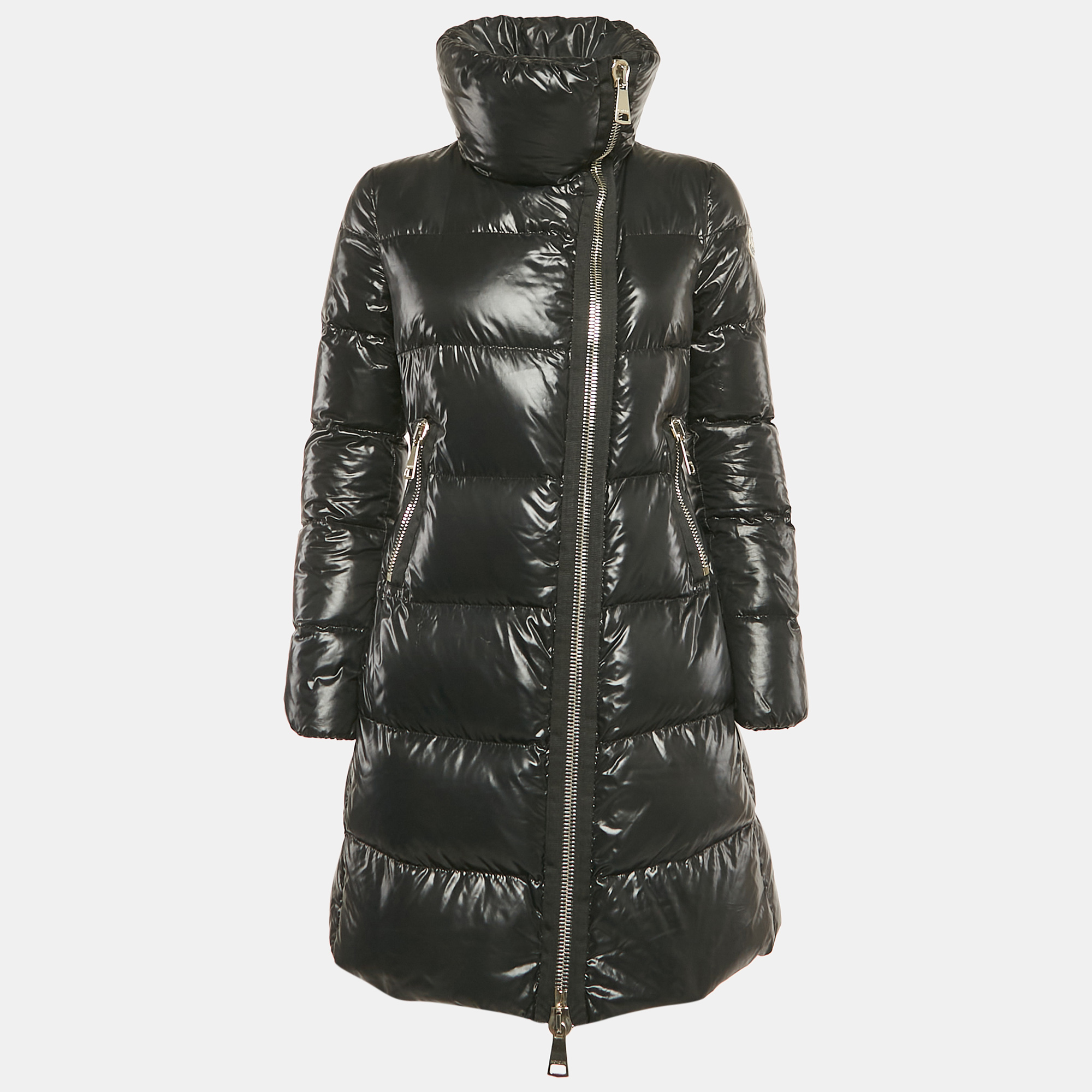 

Moncler Black Nylon Zip-Up Puffer Down Jacket S