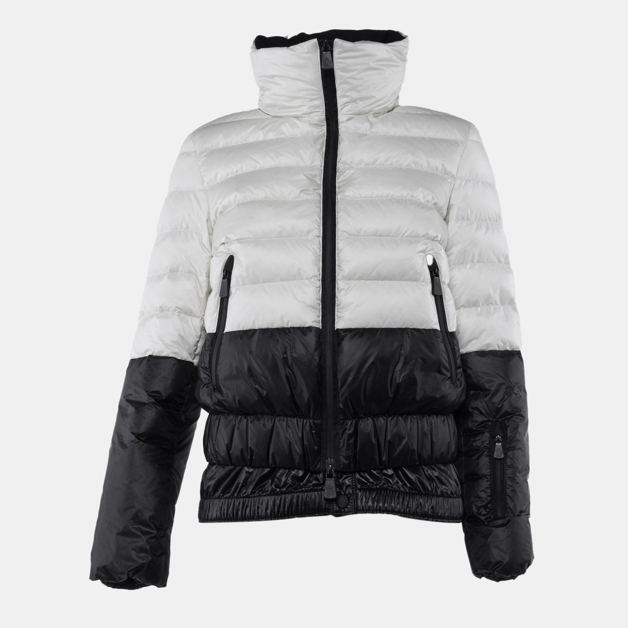 

Moncler Cream/Black Nylon Down Quilted Jacket M