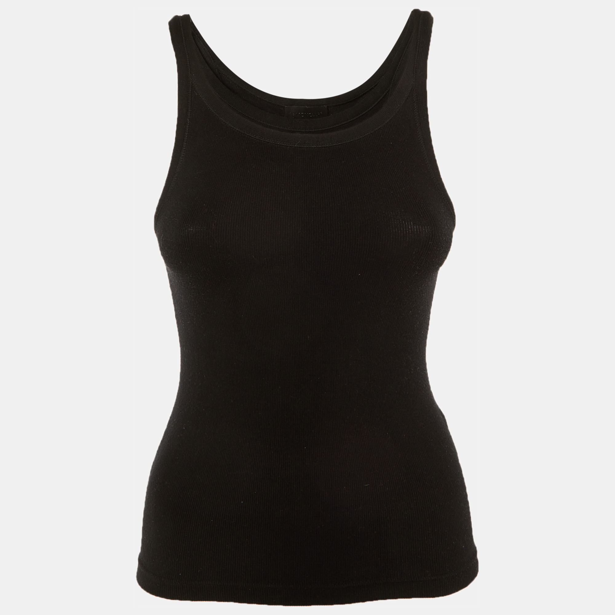 

Moncler Black Rib Knit Tank Top S
