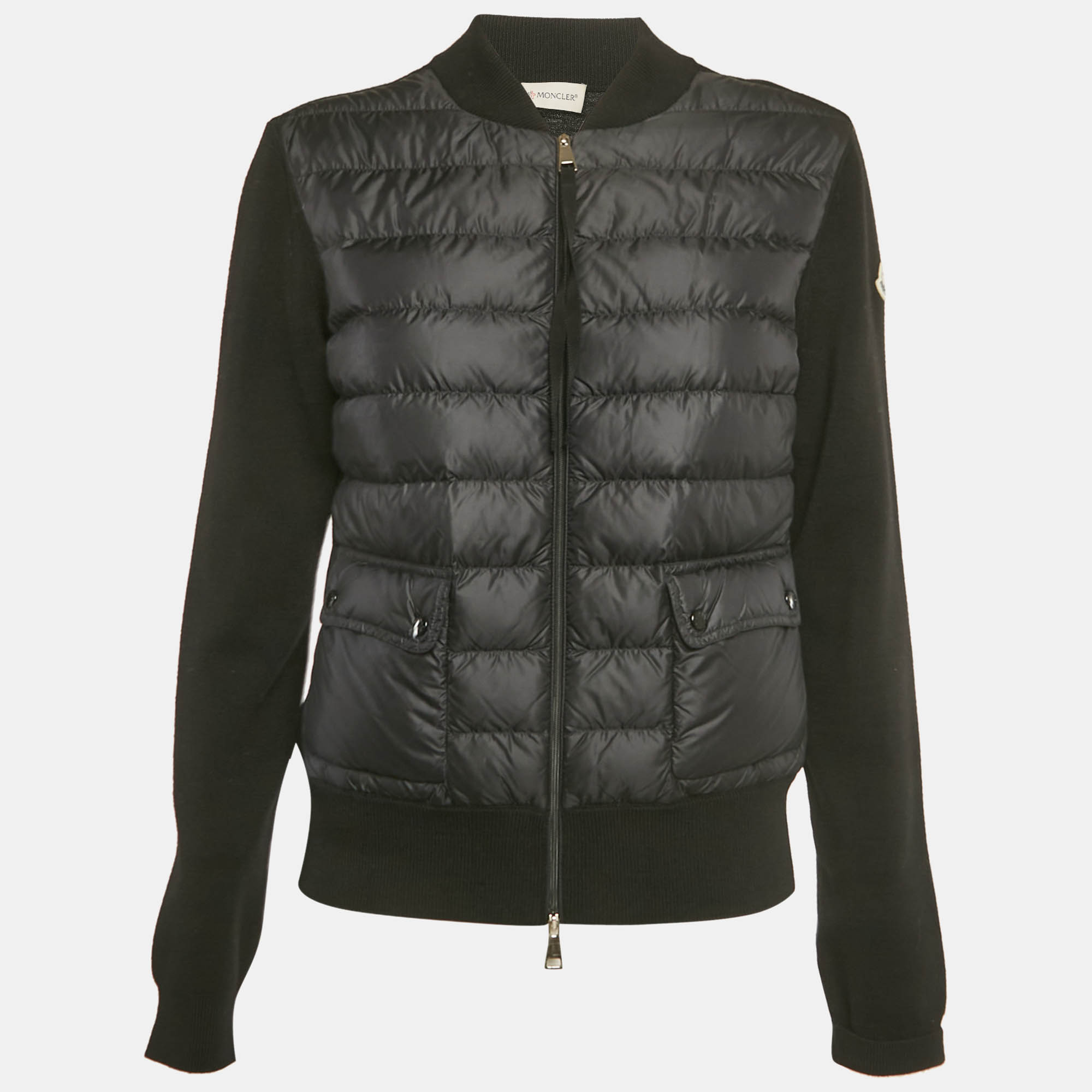 Click to view more detailed imagery on our partner's website Pre-owned Moncler Black Nylon And Wool Puffer Jacket M