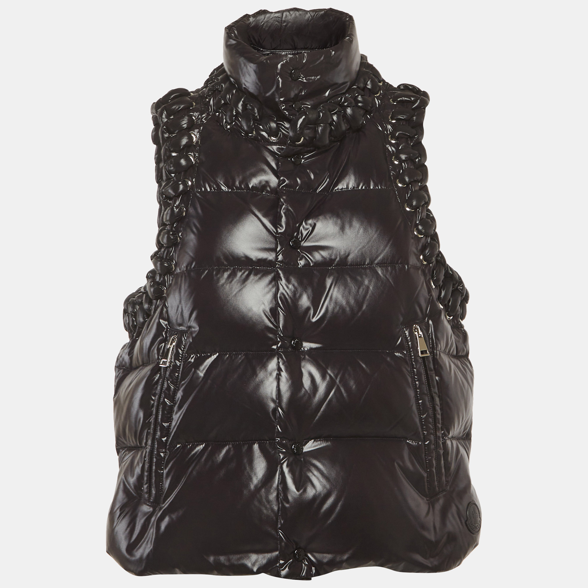 

Moncler Black Nylon Down Agate Gilet S