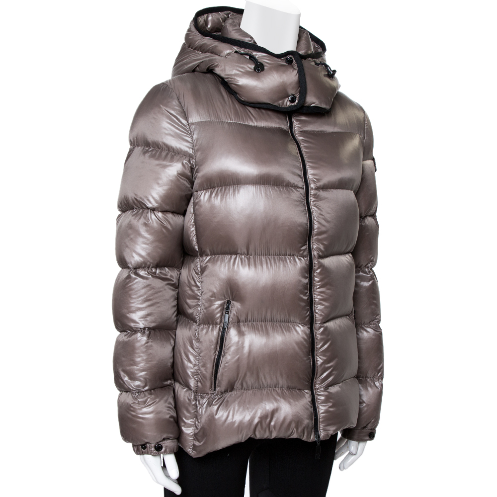 

Moncler Greige Down Quilted Berre Puffer Jacket, Brown