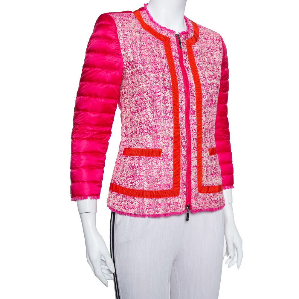 

Moncler Pink Tweed & Synthetic Prune Jacket